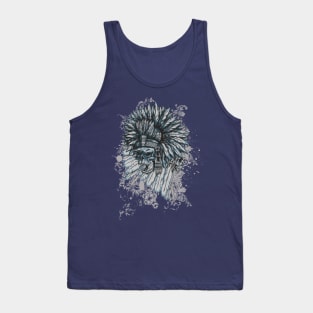 Skull apache american indian Tank Top